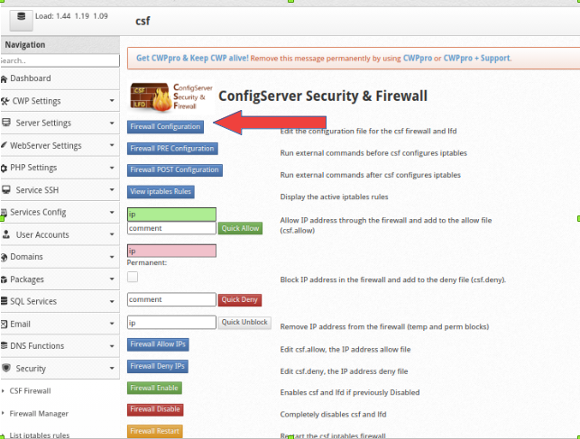 Set Up CSF Firewall To Block Traffic By Country Via CWP Panel