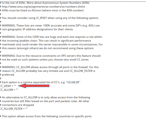 Set Up CSF Firewall To Block Traffic By Country Via CWP Panel