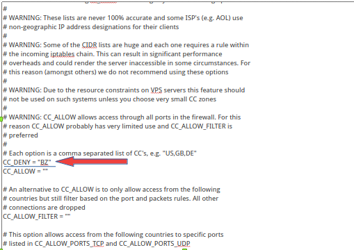 Set Up CSF Firewall To Block Traffic By Country Via CWP Panel