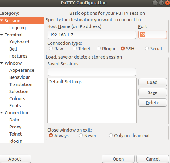 Steps to Login Linux Server Using Putty