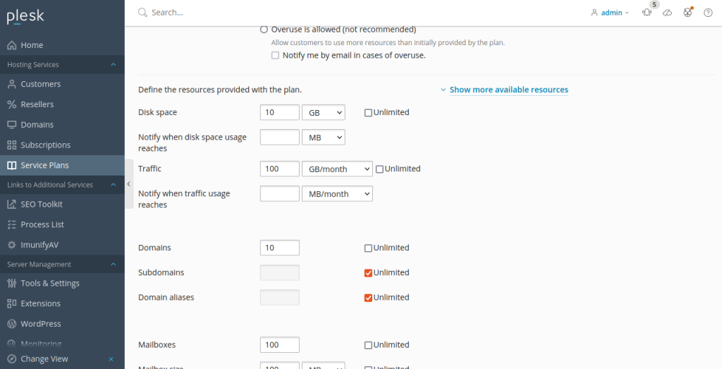 How To Manage Your Hosting Packages In plesk?