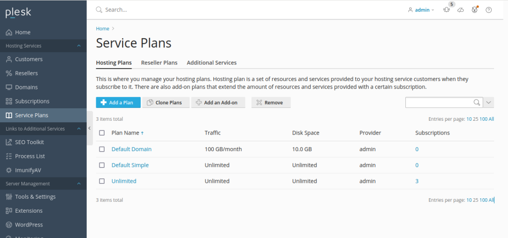 How To Manage Your Hosting Packages In plesk?