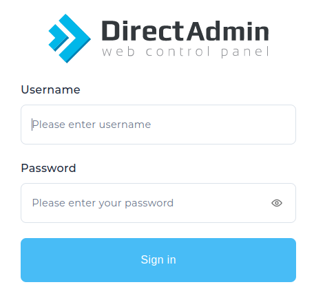 step:- 1 Login in to the DirectAdmin panel.