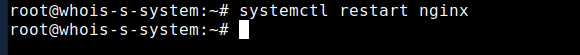 Now restart the service of Nginx