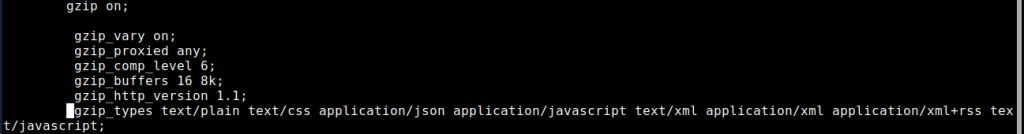 Gzip Settings