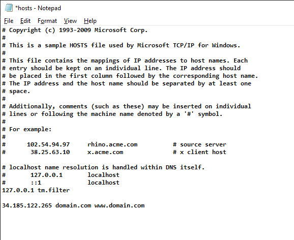 Steps to check site at local end in windows