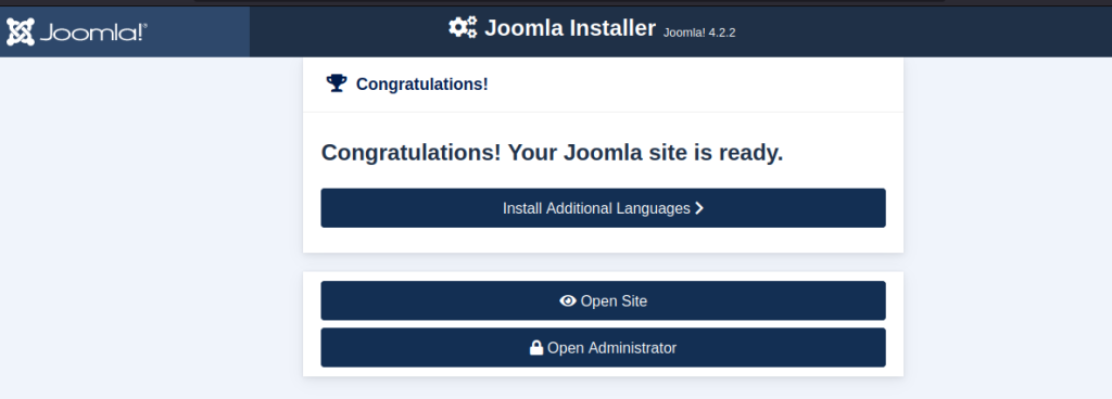 install and joomla